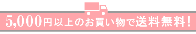 5000円以上のお買い物で送料無料
