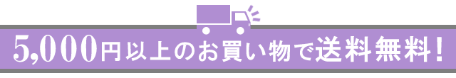 5000円以上のお買い物で送料無料